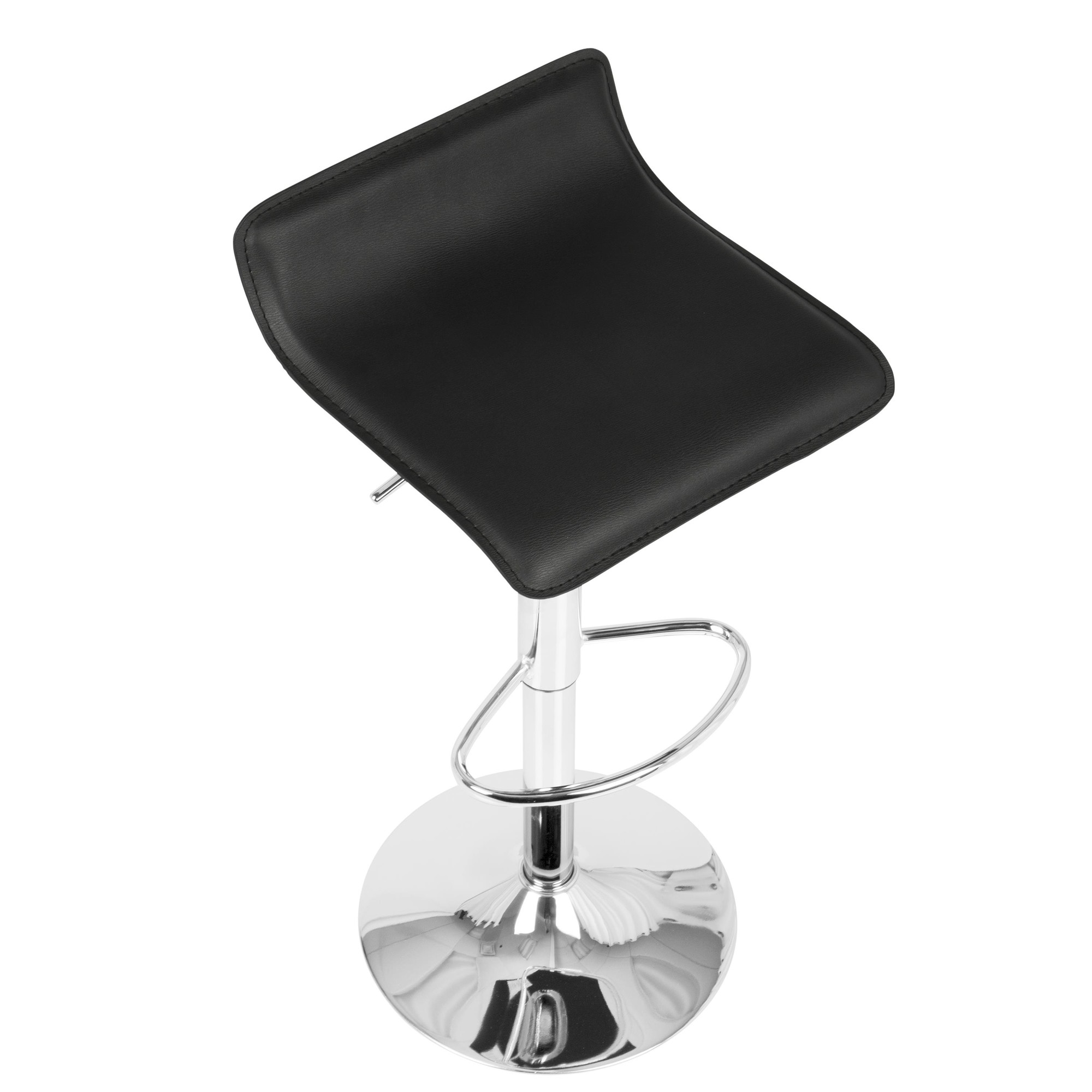 Ale Chrome and Black Adjustable Barstools (Set of 3) 10 Ale Chrome and Black Adjustable Barstools (Set of 3) - Image 10