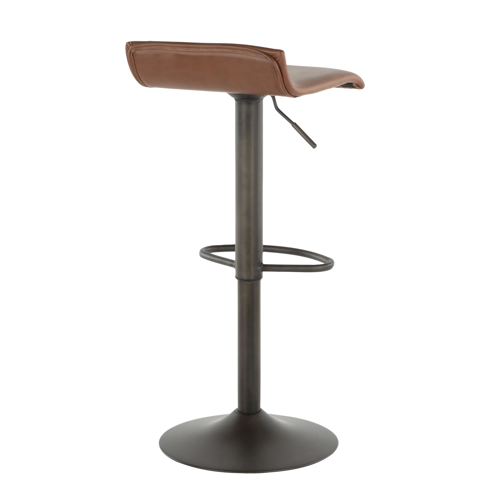 Ale Industrial Antique Metal Brown Bar Stools (Set of 2) 6 Ale Industrial Antique Metal Brown Bar Stools (Set of 2) - Image 6