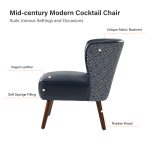 Alexander Navy Faux Leather Mid-Century Wingback Accent Chair 10 Alexander Navy Faux Leather Mid-Century Wingback Accent Chair