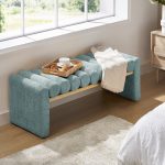 Alexia Sage Modern Solid Wood H-Shape Bench with Bolsters 7 Alexia Sage Modern Solid Wood H-Shape Bench with Bolsters