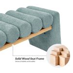 Alexia Sage Modern Solid Wood H-Shape Bench with Bolsters 8 Alexia Sage Modern Solid Wood H-Shape Bench with Bolsters