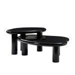 Alexis Black Cloud Lacquer Modern Nesting Coffee Table