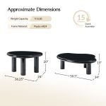 Alexis Black Cloud Lacquer Modern Nesting Coffee Table