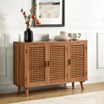 Alexis Walnut Geometric Door Modern Sideboard 6 Alexis Walnut Geometric Door Modern Sideboard