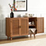 Alexis Walnut Geometric Door Modern Sideboard 8 Alexis Walnut Geometric Door Modern Sideboard