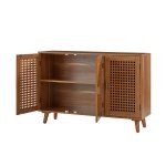 Alexis Walnut Geometric Door Modern Sideboard 9 Alexis Walnut Geometric Door Modern Sideboard