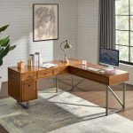 Alfons Acorn L-Shape Sit Stand Desk with Rattan Drawer 7 Alfons Acorn L-Shape Sit Stand Desk with Rattan Drawer