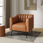 Alfons Faux Leather Industrial Accent Chair 6 Alfons Faux Leather Industrial Accent Chair