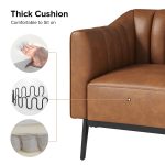 Alfons Faux Leather Industrial Accent Chair 9 Alfons Faux Leather Industrial Accent Chair