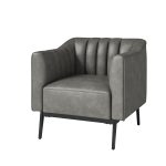 Alfons Faux Leather Industrial Accent Chair with Metal Legs 7 Alfons Faux Leather Industrial Accent Chair with Metal Legs