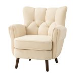 Alfons Ivory Linen Mid-Century Modern Club Chair 7 Alfons Ivory Linen Mid-Century Modern Club Chair