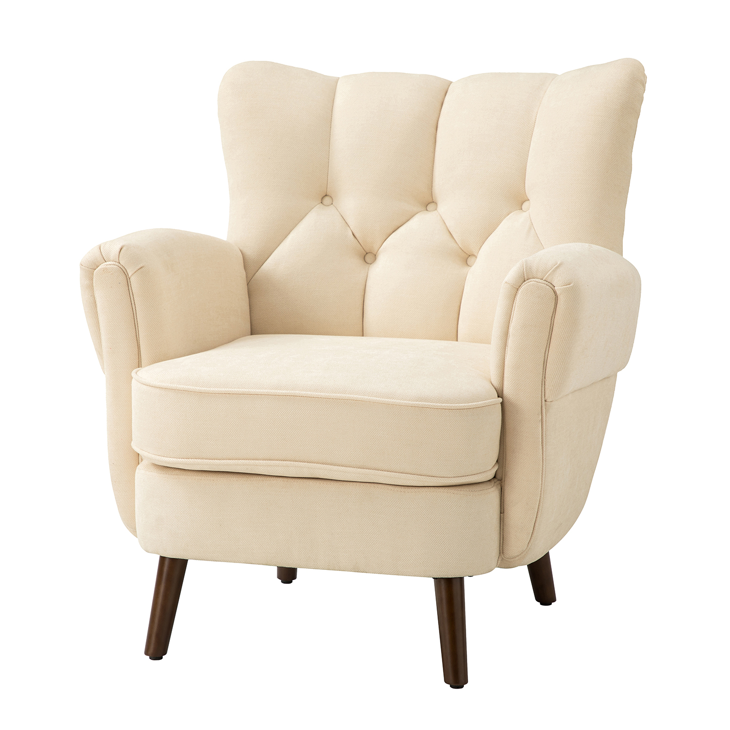 Alfons Ivory Linen Mid-Century Modern Club Chair 2 Alfons Ivory Linen Mid-Century Modern Club Chair - Image 2