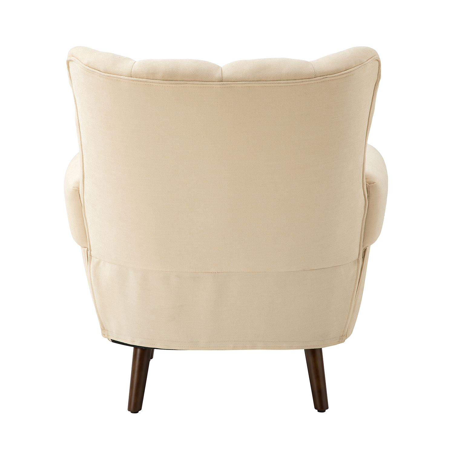 Alfons Ivory Linen Mid-Century Modern Club Chair 4 Alfons Ivory Linen Mid-Century Modern Club Chair - Image 4