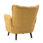 Alfons Mustard Linen Mid-Century Modern Club Chair 8 Alfons Mustard Linen Mid-Century Modern Club Chair