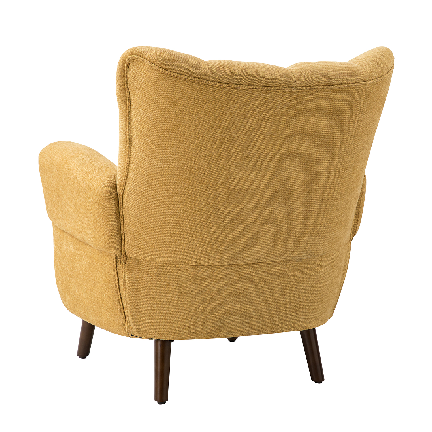Alfons Mustard Linen Mid-Century Modern Club Chair 3 Alfons Mustard Linen Mid-Century Modern Club Chair - Image 3