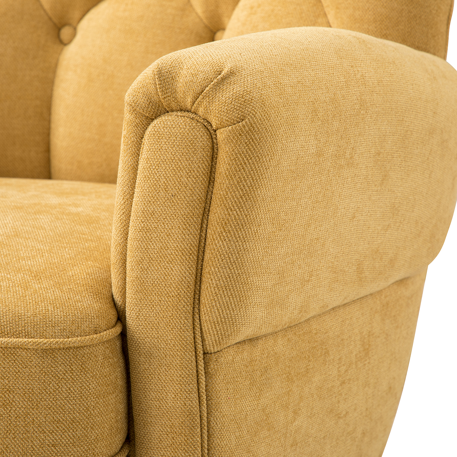 Alfons Mustard Linen Mid-Century Modern Club Chair 5 Alfons Mustard Linen Mid-Century Modern Club Chair - Image 5