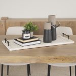 Alfred 35L x 16W Natural Wooden Herringbone Rectangular Tray