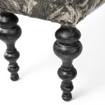 Alhambra 55L x 14W Upholstered Gray Seat W/Black Wood Legs Accent Bench