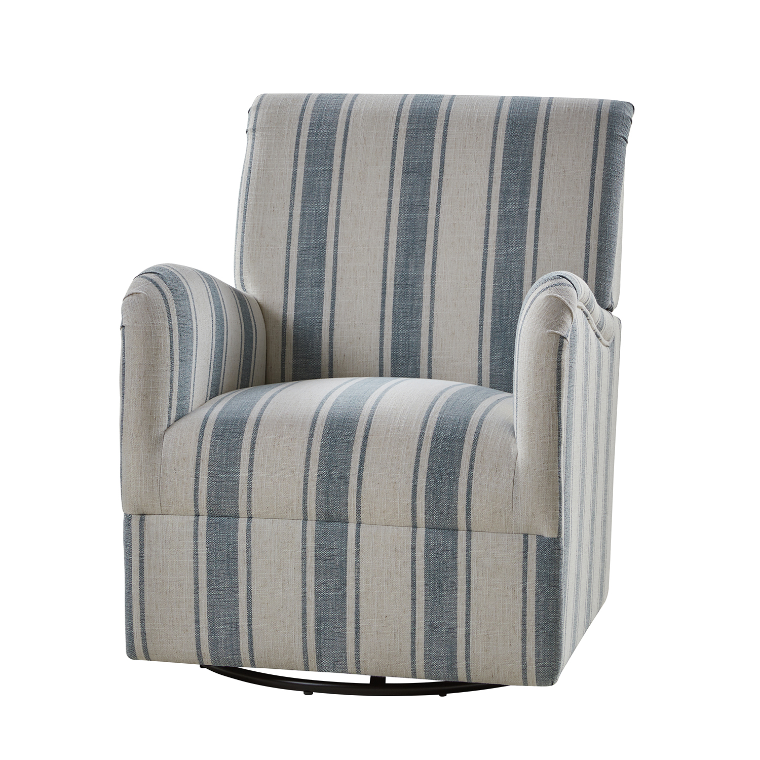 Alice Blue Jacobean Farmhouse Glam Swivel Chair 2 Alice Blue Jacobean Farmhouse Glam Swivel Chair - Image 2