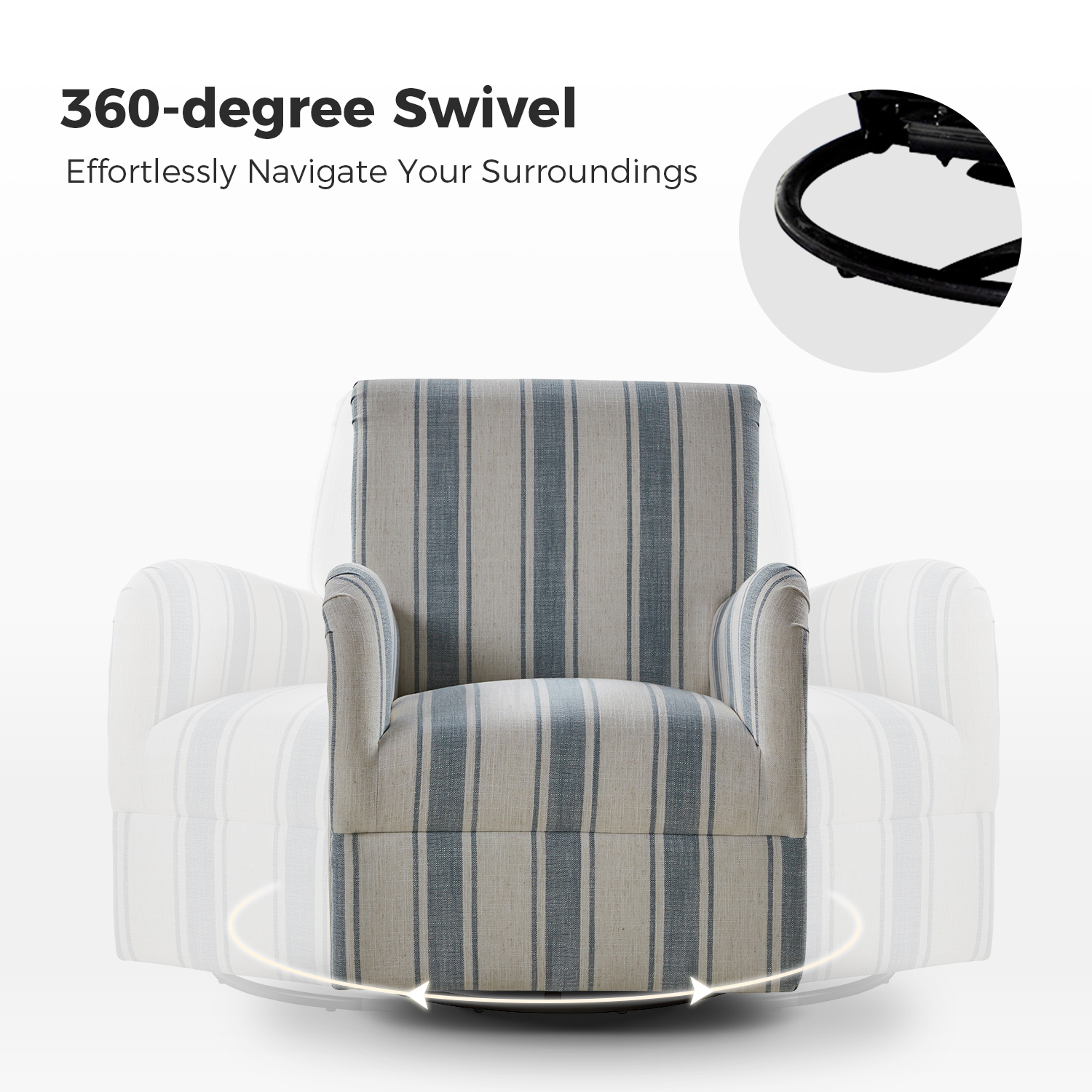 Alice Blue Jacobean Farmhouse Glam Swivel Chair 4 Alice Blue Jacobean Farmhouse Glam Swivel Chair - Image 4