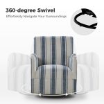 Alice Navy Jacobean Swivel Accent Chair 9 Alice Navy Jacobean Swivel Accent Chair
