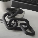 Alix 29.0L x 5.0W x 5.0H Black Wood Link Chain Decorative Object