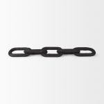 Alix 29.0L x 5.0W x 5.0H Black Wood Link Chain Decorative Object