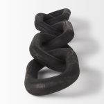 Alix 29.0L x 5.0W x 5.0H Black Wood Link Chain Decorative Object