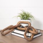 Alix 29L x 5W Brown Wooden Hand-Made 5 Link Chain 12 Alix 29L x 5W Brown Wooden Hand-Made 5 Link Chain