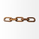 Alix 29L x 5W Brown Wooden Hand-Made 5 Link Chain 13 Alix 29L x 5W Brown Wooden Hand-Made 5 Link Chain