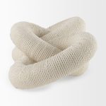 Alize Cotton Rope Wrapped Solid Wood Circular Chain Link Decorative Object