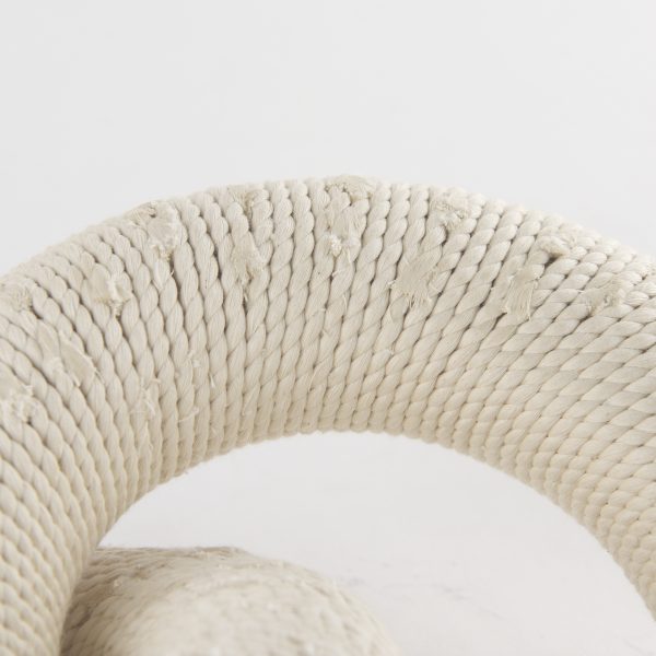 Alize Cotton Rope Wrapped Solid Wood Circular Chain Link Decorative Object 6
