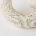 Alize Cotton Rope Wrapped Solid Wood Circular Chain Link Decorative Object