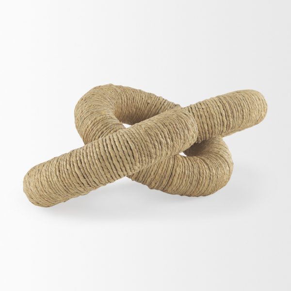 Alize Jute Wrapped Solid Wood Circular Chain Link Decorative Object 5