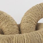 Alize Jute Wrapped Solid Wood Circular Chain Link Decorative Object