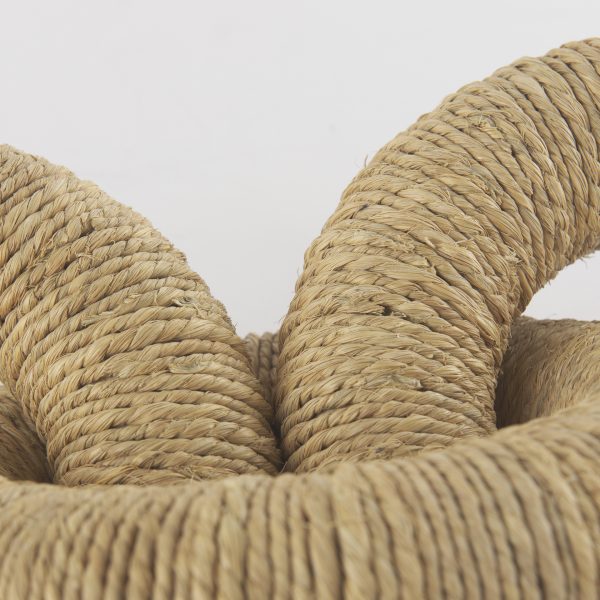 Alize Jute Wrapped Solid Wood Circular Chain Link Decorative Object 7