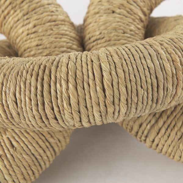 Alize Jute Wrapped Solid Wood Circular Chain Link Decorative Object 8