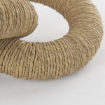 Alize Jute Wrapped Solid Wood Circular Chain Link Decorative Object