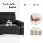Allen Black Button-Tufted Modular Sectional Sofa with Storage 9 Allen Black Button-Tufted Modular Sectional Sofa with Storage