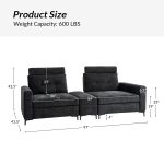 Allen Black Button-Tufted Modular Sectional Sofa with Storage 10 Allen Black Button-Tufted Modular Sectional Sofa with Storage