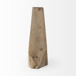Allen I Large Natural Wooden Base Oval Vase