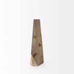 Allen II Small Natural Wooden Base Oval Vase