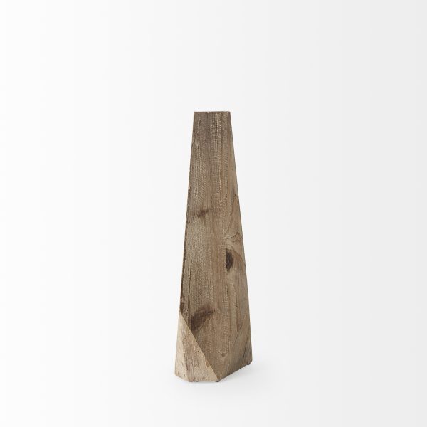 Allen II Small Natural Wooden Base Oval Vase 4