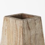 Allen II Small Natural Wooden Base Oval Vase
