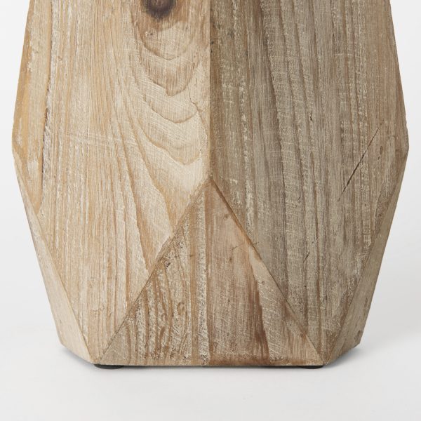 Allen II Small Natural Wooden Base Oval Vase 8