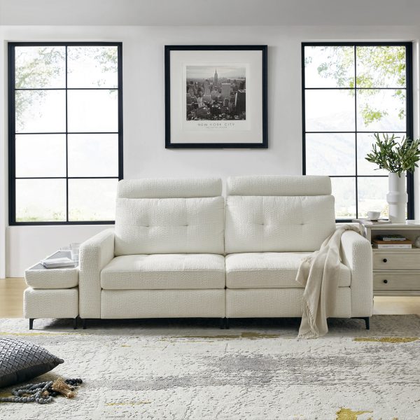 Allen Ivory Button Tufted Modular Sectional Sofa with Storage 1