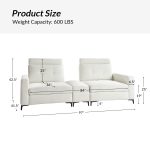 Allen Ivory Button-Tufted Modular Sectional Sofa with Storage 10 Allen Ivory Button-Tufted Modular Sectional Sofa with Storage