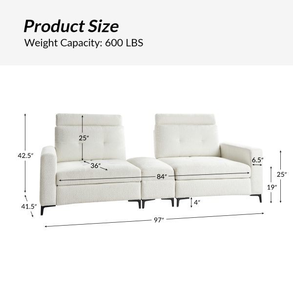 Allen Ivory Button Tufted Modular Sectional Sofa with Storage 4