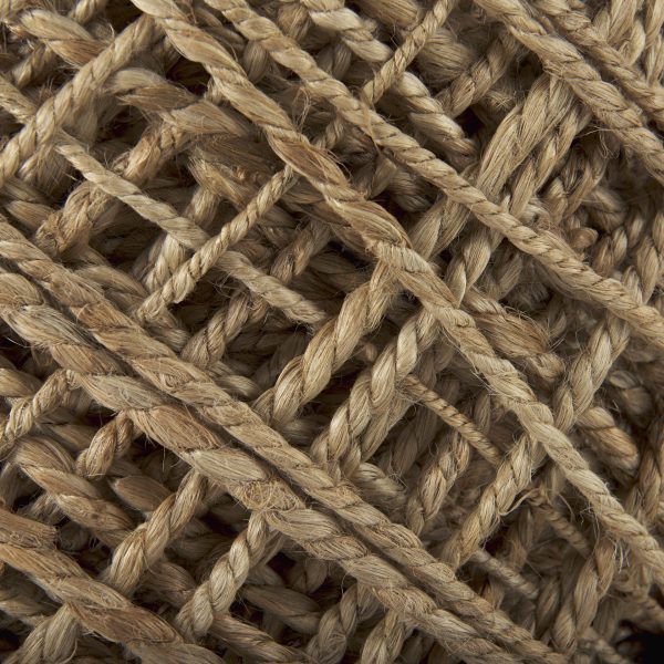 Allium Brown Handwoven Wool Cylindrical Pouf 10