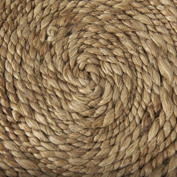 Allium Brown Handwoven Wool Cylindrical Pouf 8